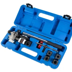 Auto Brake Service Pipe Flaring Tool 3/16″ 1/4″ 5/16″ Tubing Carbon Steel Powder Coated Universal Fit Flaring Tool Set