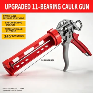 Automatic Cut off Caulking Gun Labor saving Smooth Dispensing Metal Caulk Gun for Glass Sealant