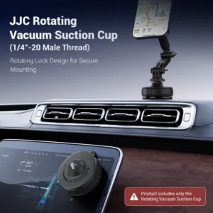BLACK Rotating Vacuum Suction Cup Portable Multi-Material Design for Secure Mounting Expanded Compatibility