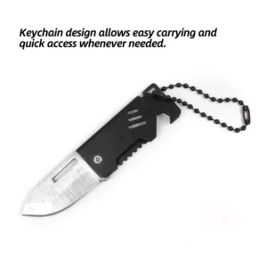 Baiyuheng Custom Logo Mini Folding Knife Keychain Portable Stainless Steel Pocket Knife EDC Gear for Outdoor Adventure Camping