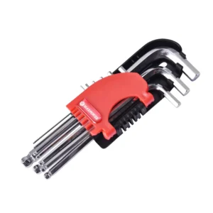 Ball End Hex Key Set 9 Piece Metric Chrome Vanadium Steel Heat Treated OEM Customizable Industrial Grade