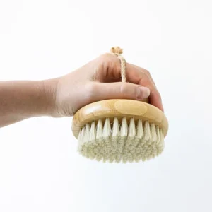Bamboo Dry Body Brushes Dry Brushing Dry Brush for Cellulite and Lymphatic Body Scrubber with Soft and Stiff Bristles