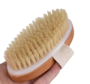 Bamboo Dry Skin Body Brush Boar Bristles Bath Brush