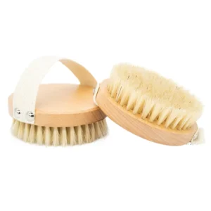 Bamboo Fiber Bath Brush Body Dry Brushing Exfoliator Massage and Cleansing Brush