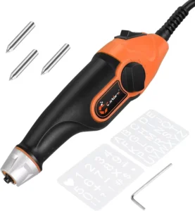 Battery Powered DIY Electric Mini Engraving Pen Carving Tool with Tungsten Carbide Tip and 4 Bits