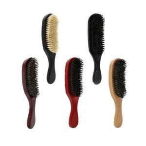 Beard Grooming Shaving Brush Wooden Handle Natural Boar Bristle Brush for Men