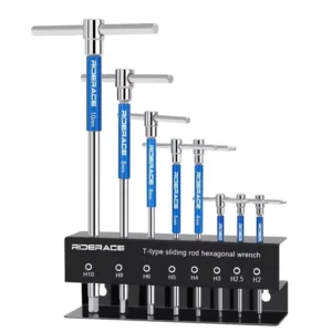 Bicycle Allen Hex Key Wrench Hand Bike Repair Tools Set T Handle 2/2.5/3/4/5/6/8/10mm CRV Steel Inner Hexagon Spanner