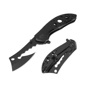 Black 3CR13 Stainless Steel Outdoor Camping Survival Folding Knife with No Handle Customizable Colors and Carrying Bag