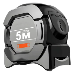Black Fluorescent 5 7.5 10m Locking Steel Tape Measure Thickened Wear & Fall Resistant Metric Measurement System