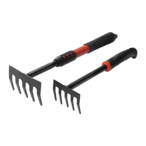 Black Handle Two head Hoe Five toothed Outdoor Hoe Flower Spade Garden Shovel Garden Tools Kits 7