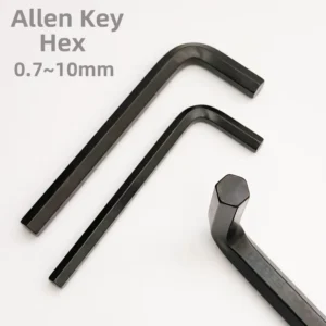 Black L Type Allen Hex Key Wrench Metric Size H0.7 0.9 1.3 1.5 2 2.5 3 4 5 6 7 8 9 10mm for Screw Driver Spanner Hand Tools