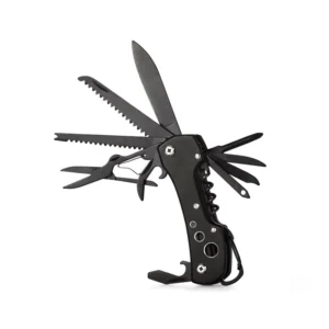 Black Oxide Finish Stainless Steel Swiss Pocket Knives with Aluminium Handle