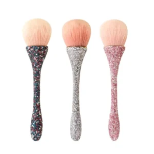 Bling Crystal Nail Dust Cleaning Brush Rhinestone Nail Powder Clean up Brush Diamond Makeup Brush