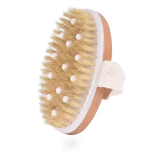 Body Brush With Natural Boar Bristle Massage Brush Set for Wet or Dry Skin Brushing Exfoliating Skin
