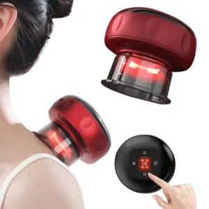 Body Relaxation Red Light Heated Suction Cups Travel Case Smart Massager Remote Control Electric Cupping Therapy Set