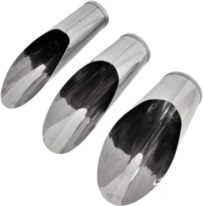 Bonsai Soil Scoop 3 Pcs Set Stainless Steel Garden Hand Metal Spade Shovel Bucket Potted Succulent Planting Scoop Soil Scoop Set