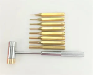 Brass Punch Set Including the Hammer Bench Block Kit Gunsmith Roll Pin Punch Set