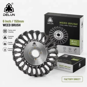 Brosse Boisseau 6 Inch 150mm Steel Wire Weed Brush Carbon Steel Wire Trimmer Head for Paving Joint Cleaning B2B Supply