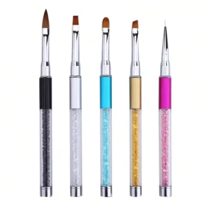 Brushes for Manicure Nail Art Tool Carving Pen Acrylic UV Gel Nails Extension Liner Grids Flower DIY Design Drawing Liner Brush