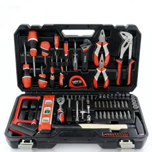 CRV Material Household Hand Tool Set Complete Multifunctional Hammer Pliers Hex Key Screwdriver Bits Customizable OEM Storage