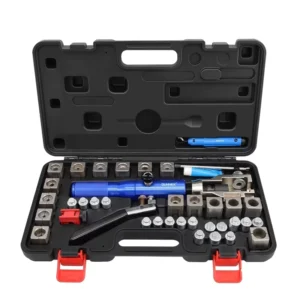 CT-410 Automotive Hydraulic Tube Expander Tool Set with Deburring Flaring Tools for Air Conditioning Refrigeration Copper Tubes