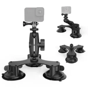 Camera Support Mount Bracket Triple Suction Cup for GoPro Hero 11 DJI Insta360