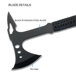 Camping Hunting Axe Stainless Steel Outdoor Survival Axe Rope Wrapped Full Tang Handle Small Chinese axe