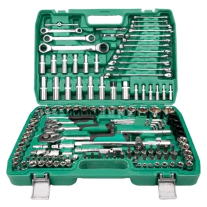 Car Mechanics Auto Repair Kit Socket Wrench Set 1/4 Stainless Steel Hard Case Industrial Use Hand Tools