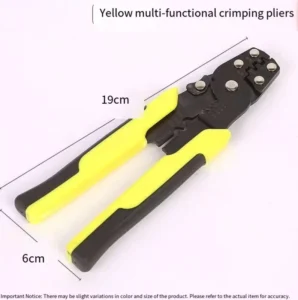 Carbon Steel Crimping Tool with Soft Grip Plastic Handle for DIY Wire Stripping and OEM Customization