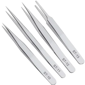 Card Insertion Packaging Stainless Steel Material Tweezers for Gripping Small Objects Such As Parts Multiple Specifications