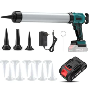 Caulking Gun 20oz 600ml Electric Caulking Gun 4 Adjustable Speeds Anti Drip Battery Powered Bulk Caulk Guns