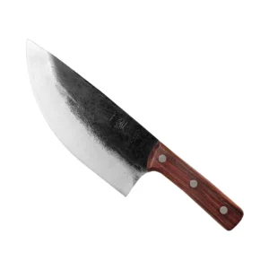 Chef’s Stainless Steel Right Handed Cooking Butcher Knife Wooden Handle Forged Blade Dishwasher Safe Customizable Cutting Tools