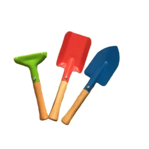 Children’s Mini Gardening Tools OEM Customizable Three Piece Set Sea Catch Shovel Rake Spade with Hard Case Packaging
