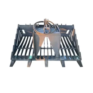 China Factory 60 Rock Grapple Rake for Tractor Loader Heavy Duty Root Rake Attachment with Replaceable Teeth