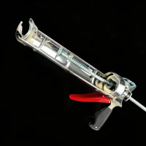 Chrome Caulking Gun Heavy Duty Type With Spout Cutter and Steel Pin