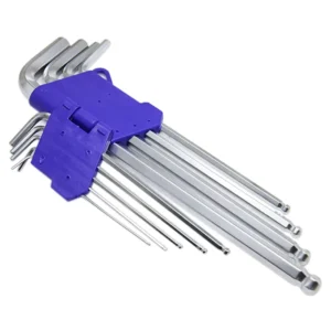 Chromium vanadium Steel Hex Key Wrench Set Ball end Hex Key Wrench Set Long arm Hex Key Wrench Set with Ball End