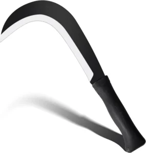 Clearing Sickle with 9 Inch Carbon Steel Blade 9 Inch Aluminum Handle Gardening Landscaping Hand Sickle with Grip