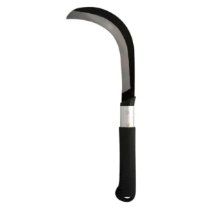 Clearing Sickle with 9 Inch Carbon Steel Blade 9 Inch Aluminum Handle Gardening Landscaping Hand Sickle with Grip