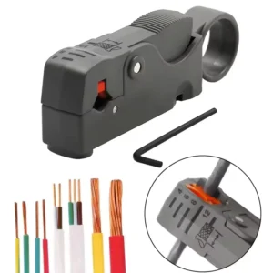 Coaxial Cable Stripper & Cutter Crimper Wire Stripping Plier Steel DIY OEM Network Tool