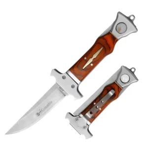 Color Wood Handle Hunting Knife Camping Knife Survival Folding Pocket Knife