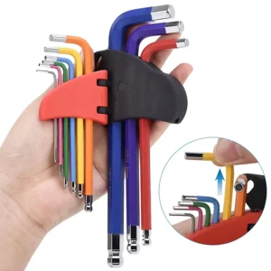 Colored CV Steel Hex Wrench Set Industrial Allen Key Tools
