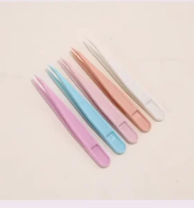 Colorful Plastic Tweezers Precision Non Conductive Plastic Tweezers for Eyelash Craft & Electronics Handling