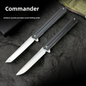 Commander G10 Handle Outdoor Folding Knife High Hardness Stainless Steel Blade Camping Fishing DIY Small Fruit Cutting OEM