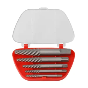 Compact 5pc OEM ODM Spiral Flute Extractor Bit Set Kit #1 #5 Compact Broken Screw Remover for Damage Removal Bolt Screw