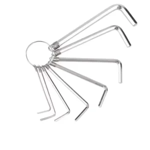 Compact 8 Piece Hex Key Wrench Set for Bicycle and Motorcycle Repair Industrial Grade 1.5-6.0mm Hex Key Set