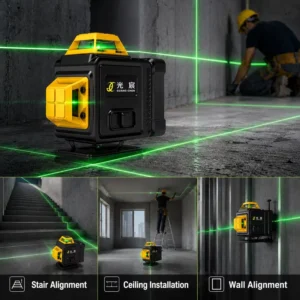 Compact High Accuracy Laser Leveling Tool Auto Balancing Anti Collision Sturdy Build for Positioning Jobs