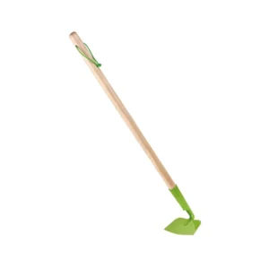 Compact Lightweight Garden Hoe Wooden Handle Green Blade for Multifunctional Garden Tasks