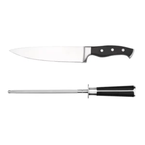 Cooking Knife 14116 German Steel Knife Kitchen 8 Inch Chef Knife Set with Kitchen Sharpener in Gift Box
