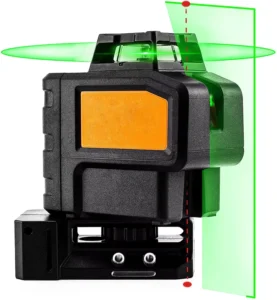 Cross Line Laser Level with 2 Plumb Dots Green Beam Vertical and Horizontal Laser Level