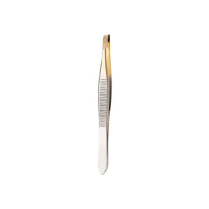 Custom Beauty Tools Slanted Stainless Steel Eyebrow Tweezers Clip with Tight Closure High-end Gold Finish for Hair Removal